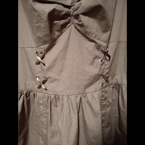 Belle Poque Renaissance Fair Brown Lace Barmaid Corset Dress XL Steampunk/Pirate - Picture 4 of 8